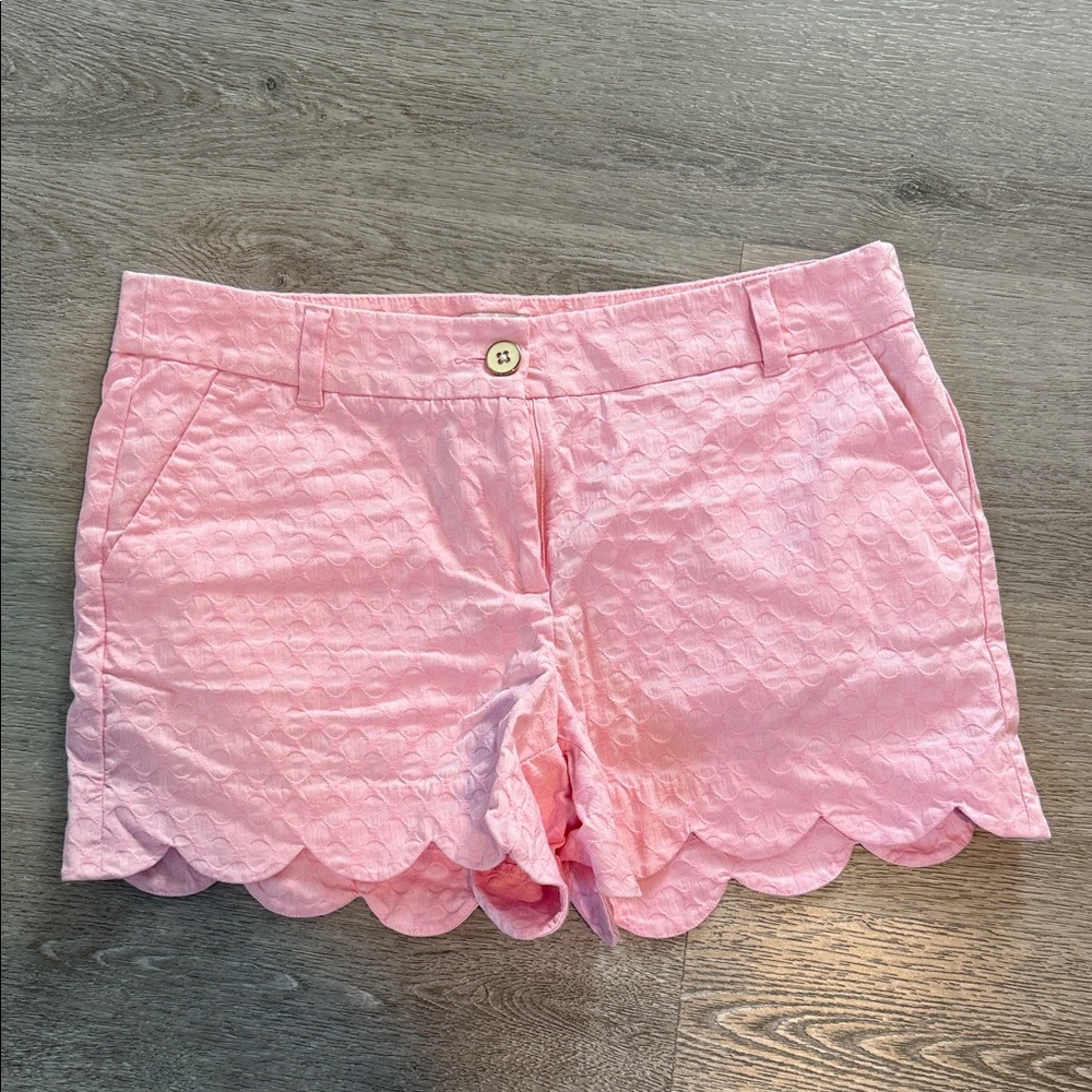 Crown & Ivy Pink Scalloped Women Shorts
